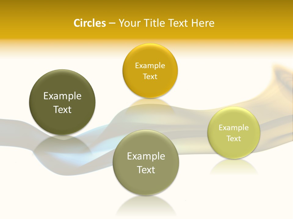 A Blue And Yellow Wave On A White Background PowerPoint Template