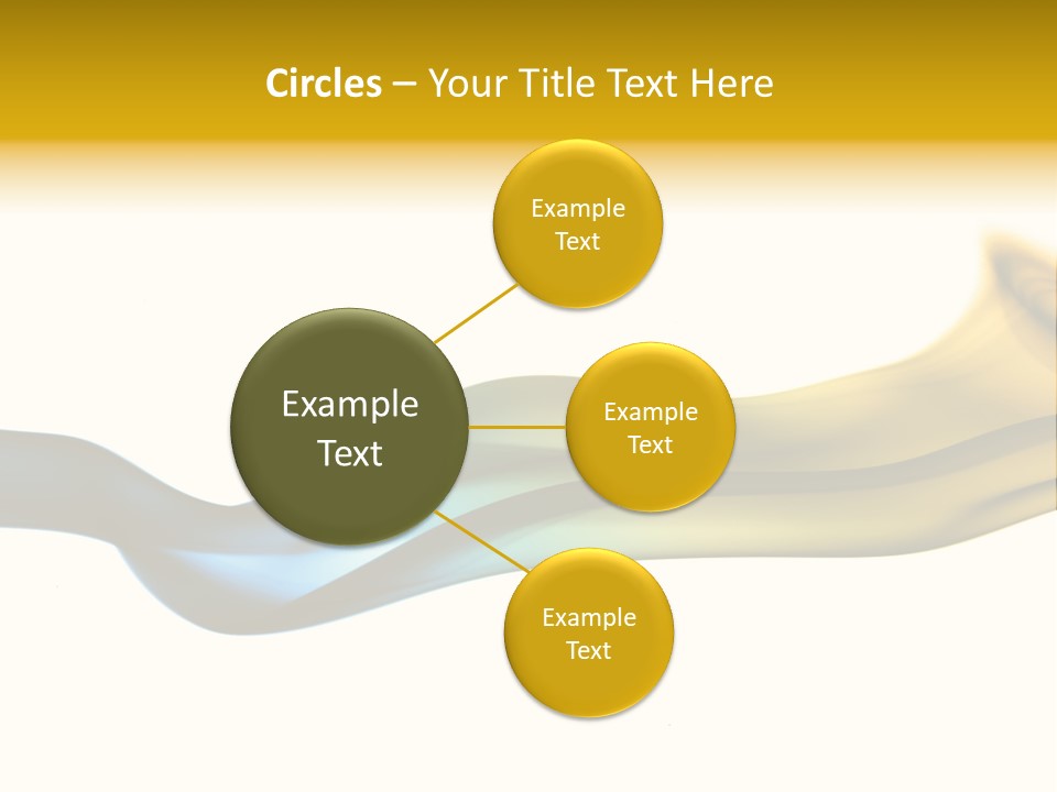 A Blue And Yellow Wave On A White Background PowerPoint Template