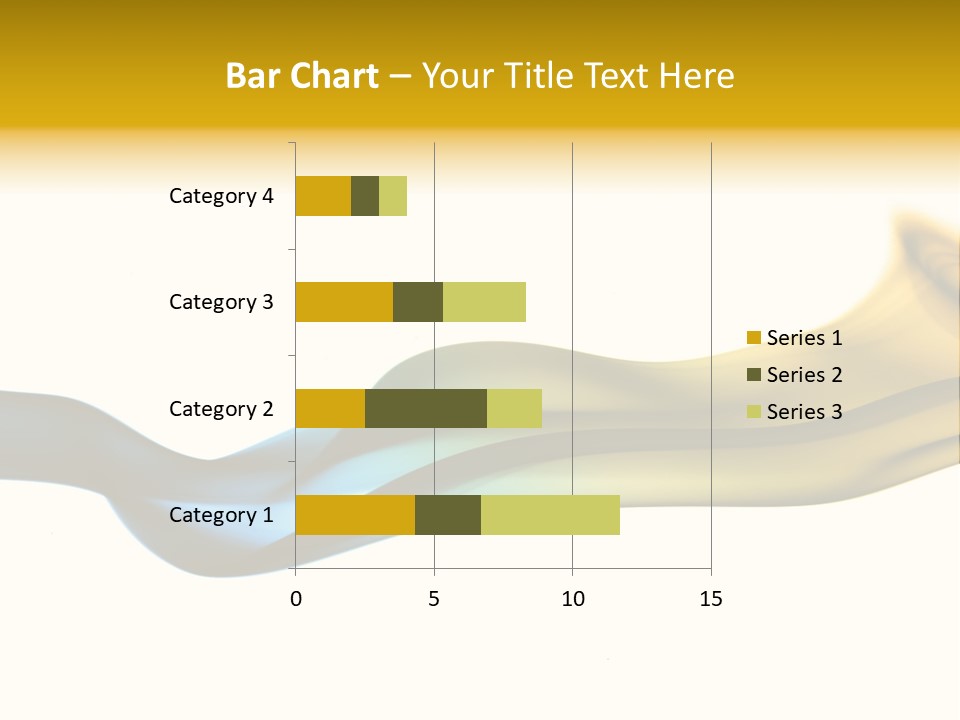 A Blue And Yellow Wave On A White Background PowerPoint Template