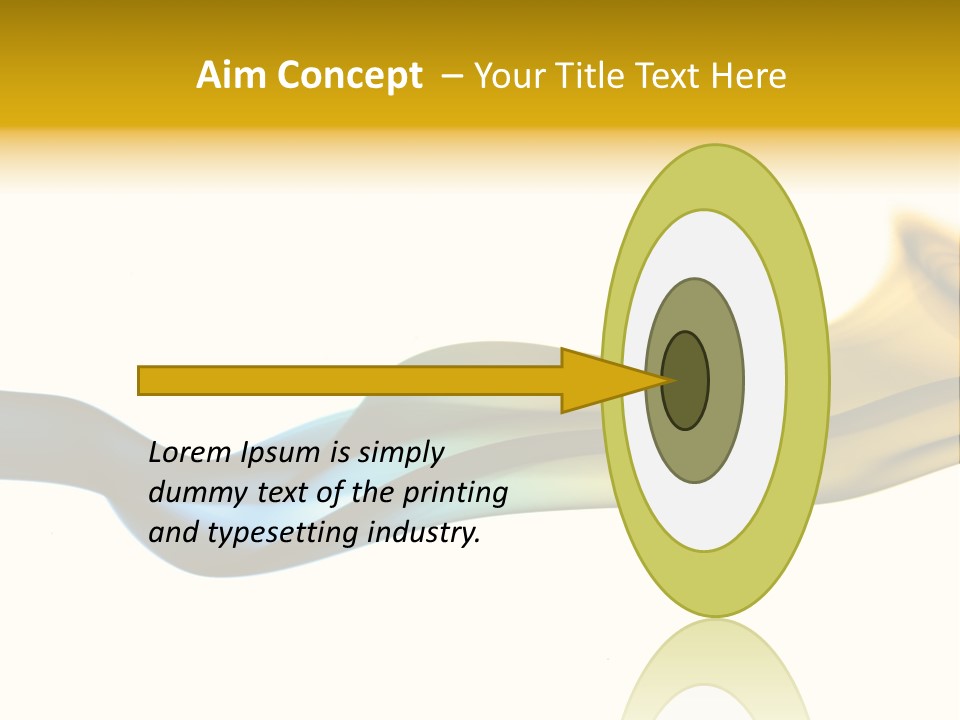 A Blue And Yellow Wave On A White Background PowerPoint Template