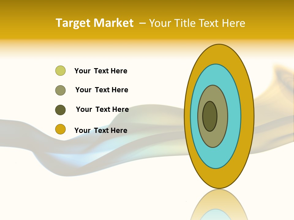 A Blue And Yellow Wave On A White Background PowerPoint Template