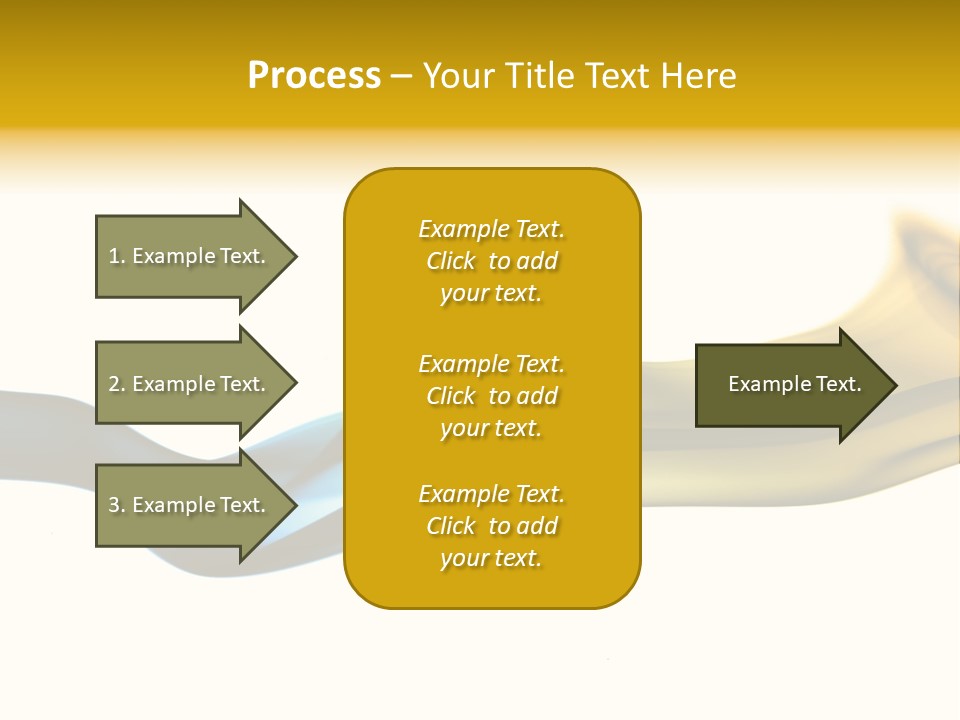 A Blue And Yellow Wave On A White Background PowerPoint Template