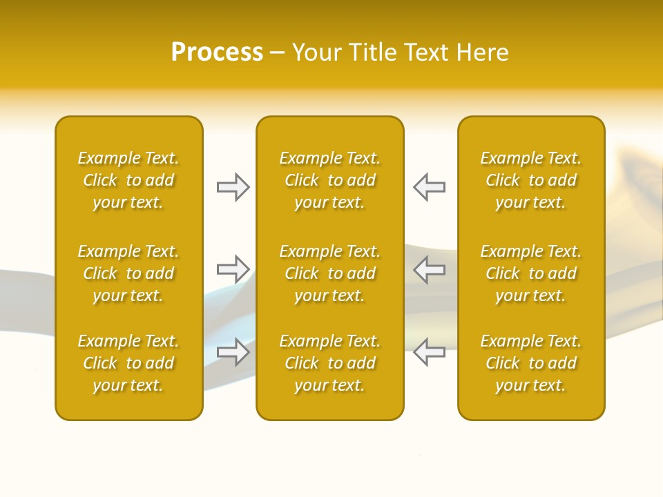 A Blue And Yellow Wave On A White Background PowerPoint Template