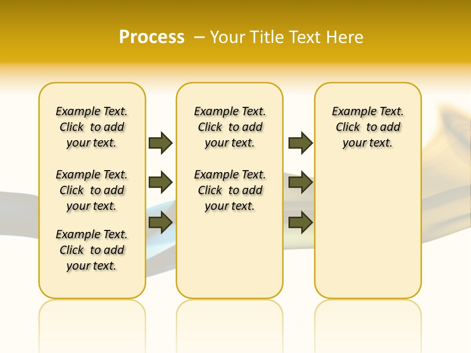 A Blue And Yellow Wave On A White Background PowerPoint Template