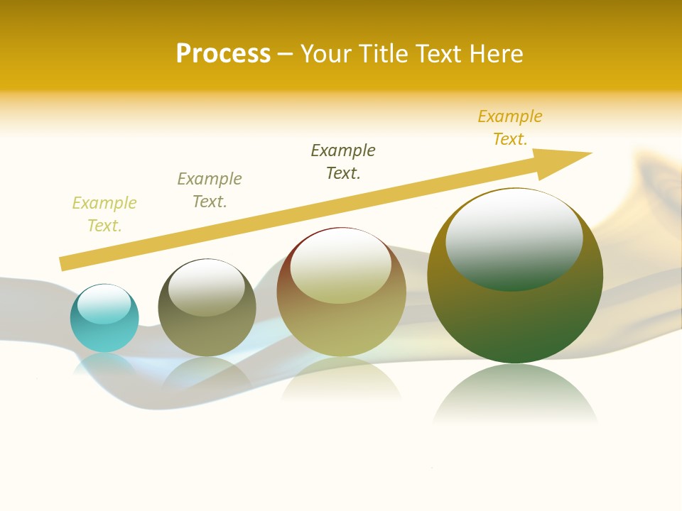 A Blue And Yellow Wave On A White Background PowerPoint Template