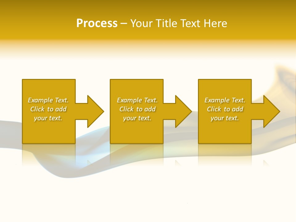 A Blue And Yellow Wave On A White Background PowerPoint Template