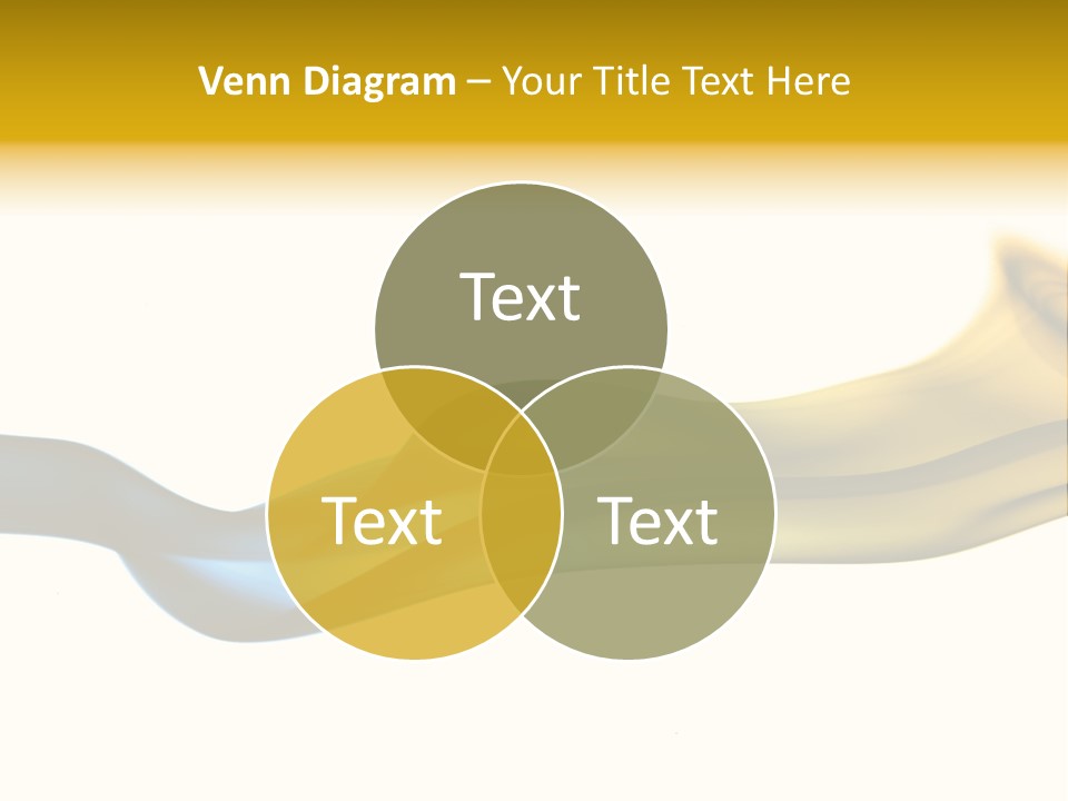 A Blue And Yellow Wave On A White Background PowerPoint Template