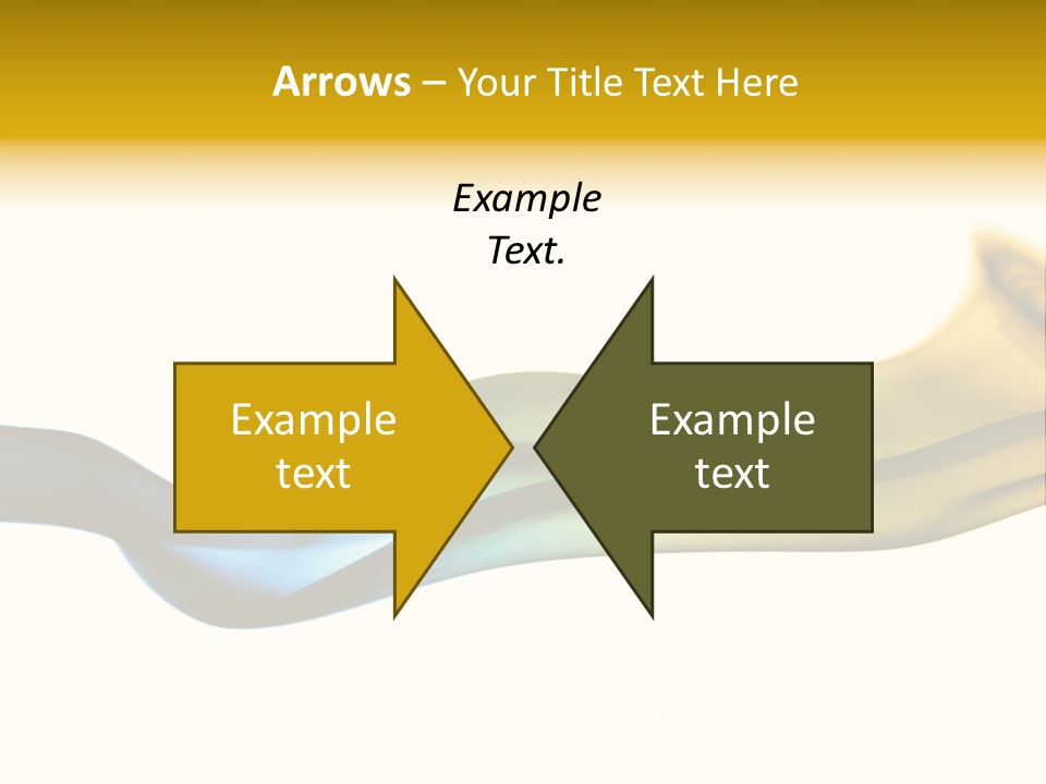 A Blue And Yellow Wave On A White Background PowerPoint Template