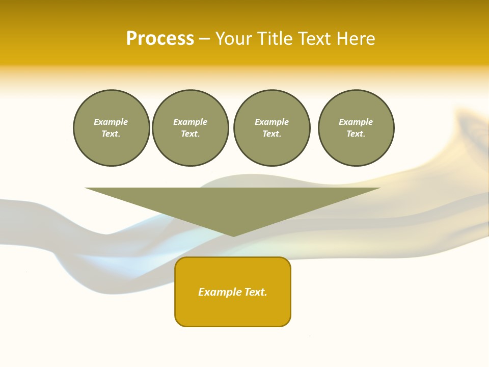 A Blue And Yellow Wave On A White Background PowerPoint Template