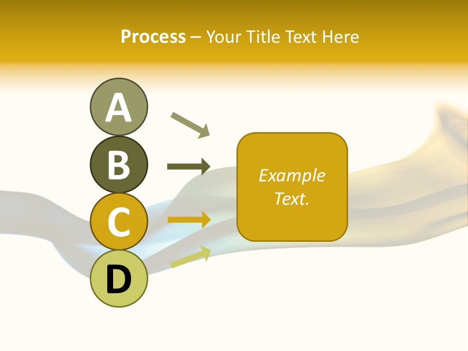 A Blue And Yellow Wave On A White Background PowerPoint Template