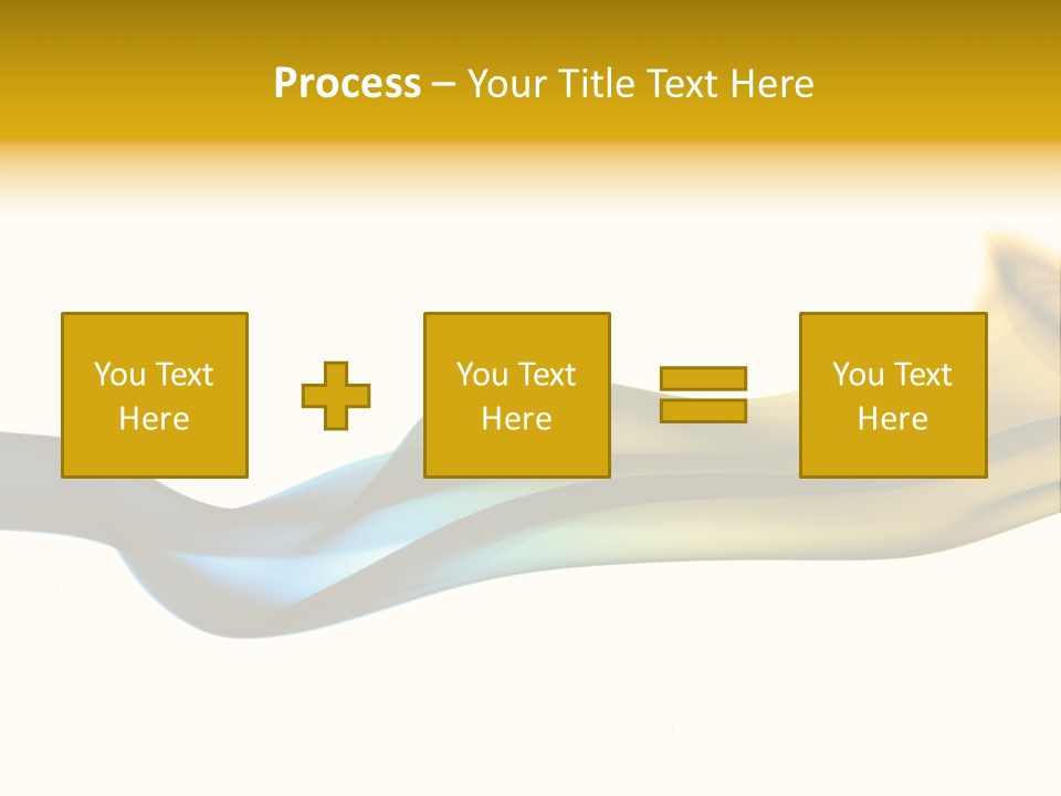 A Blue And Yellow Wave On A White Background PowerPoint Template