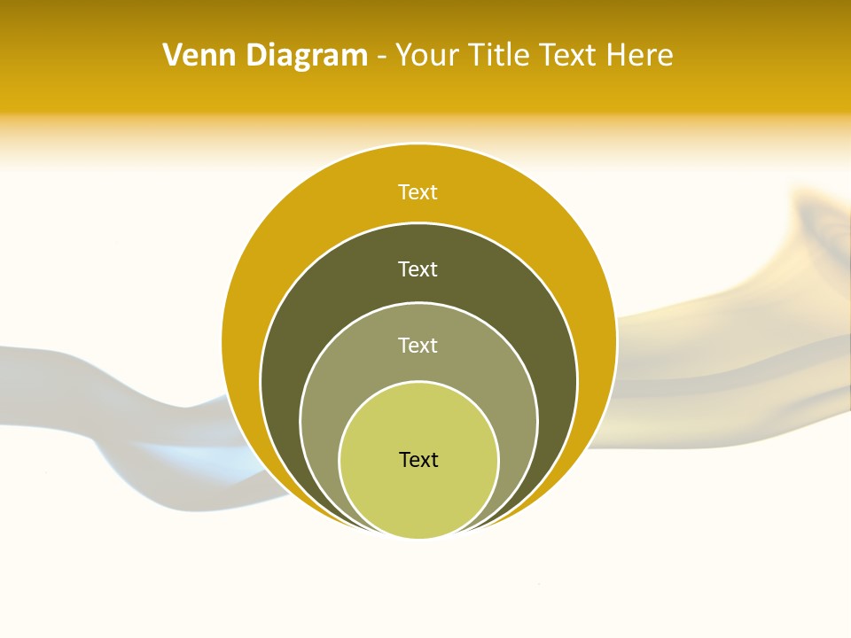 A Blue And Yellow Wave On A White Background PowerPoint Template
