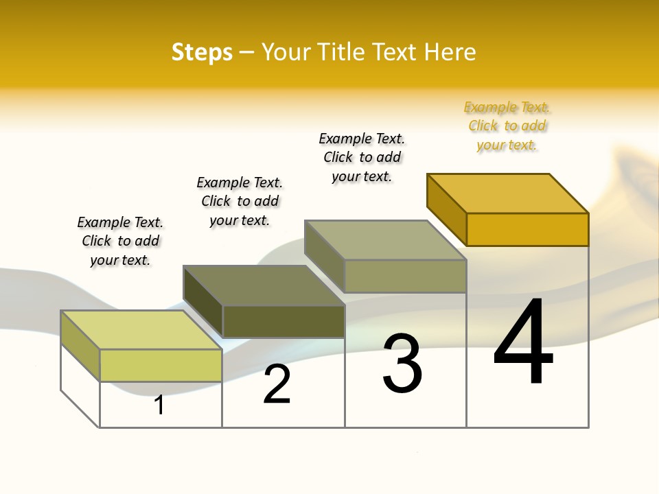 A Blue And Yellow Wave On A White Background PowerPoint Template