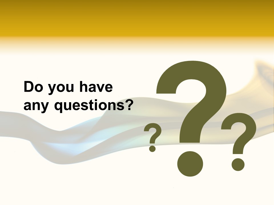 A Blue And Yellow Wave On A White Background PowerPoint Template