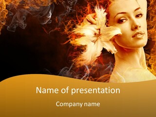 Face Red Fashion PowerPoint Template