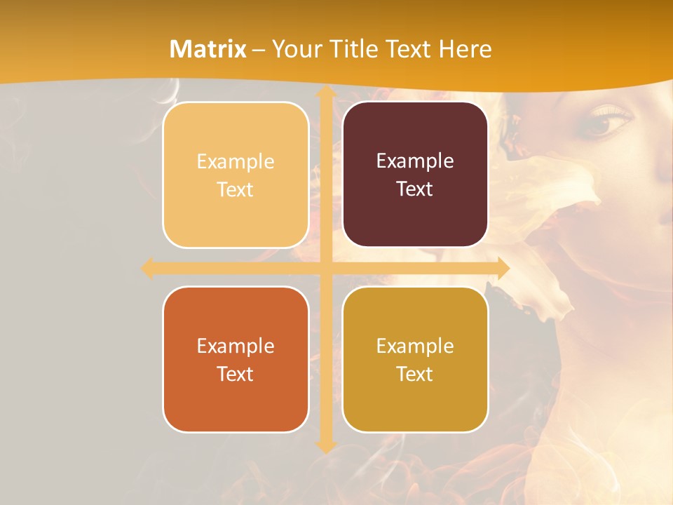 Face Red Fashion PowerPoint Template