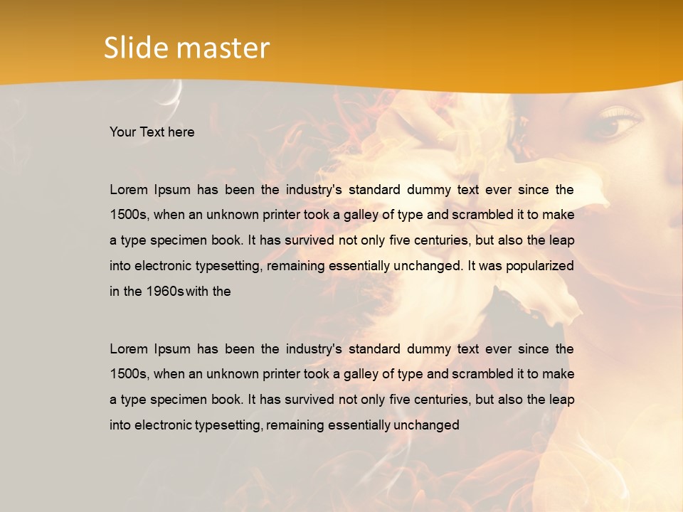 Face Red Fashion PowerPoint Template