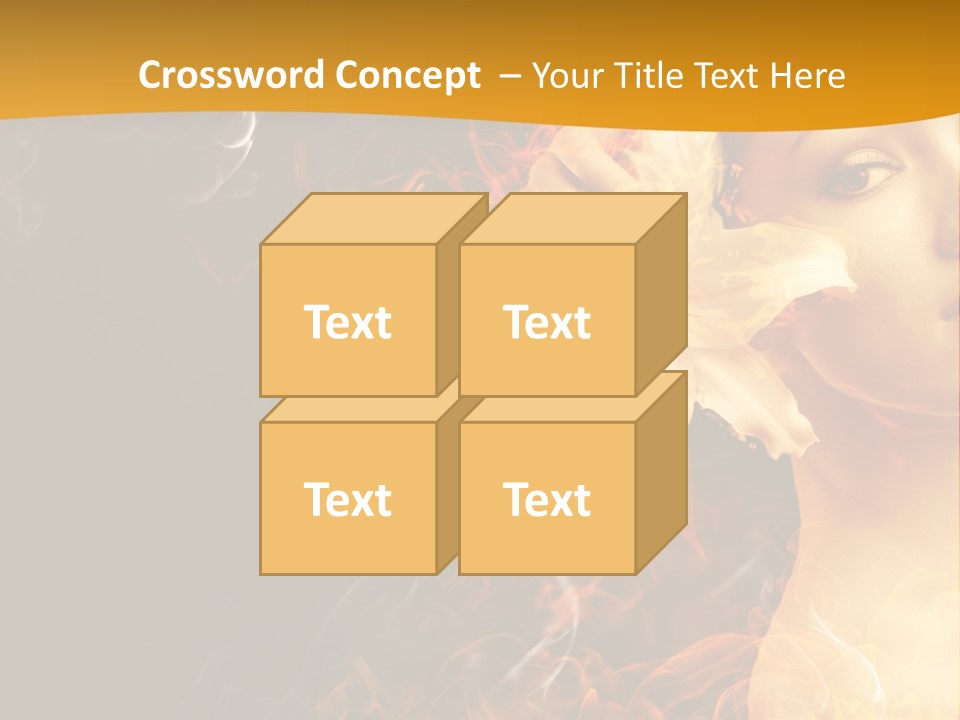 Face Red Fashion PowerPoint Template