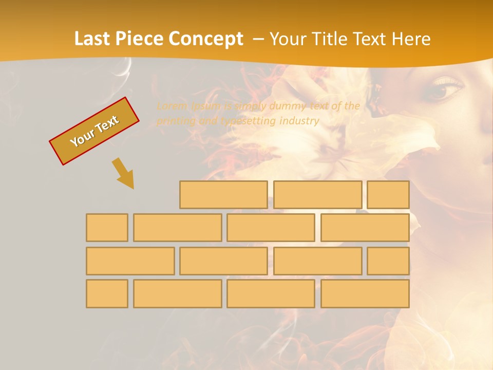 Face Red Fashion PowerPoint Template