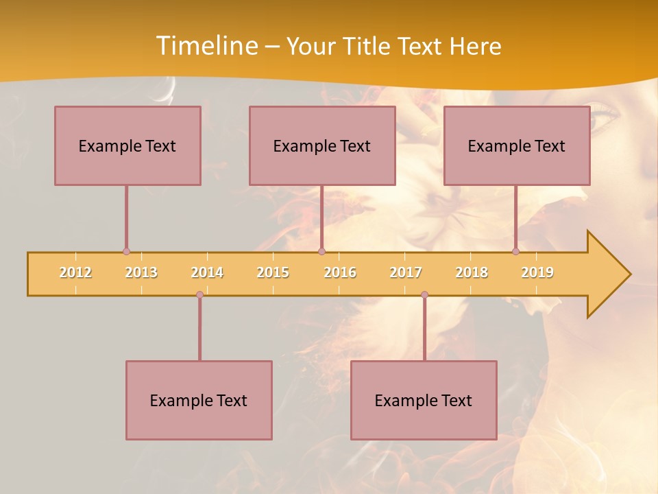 Face Red Fashion PowerPoint Template