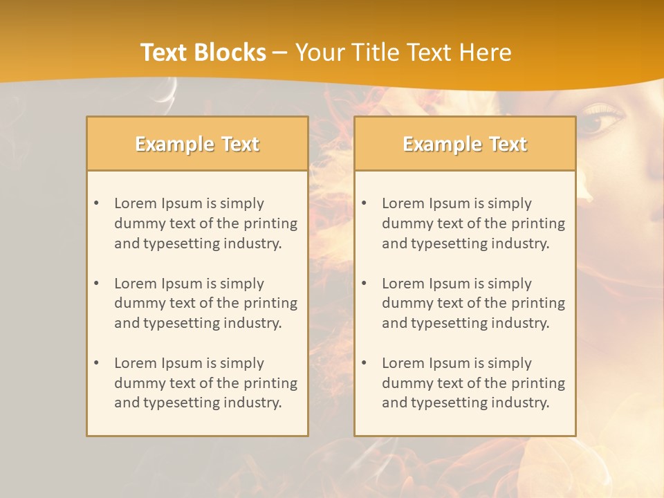 Face Red Fashion PowerPoint Template