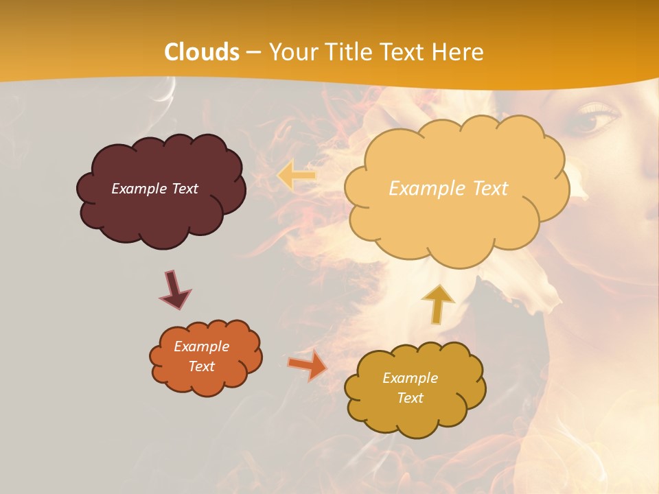 Face Red Fashion PowerPoint Template