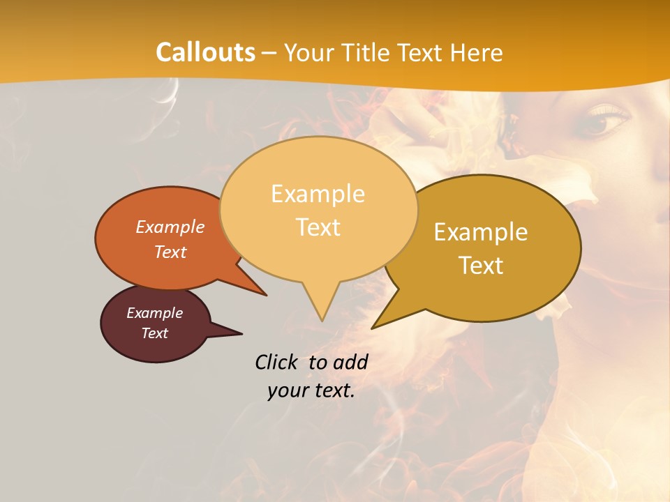 Face Red Fashion PowerPoint Template