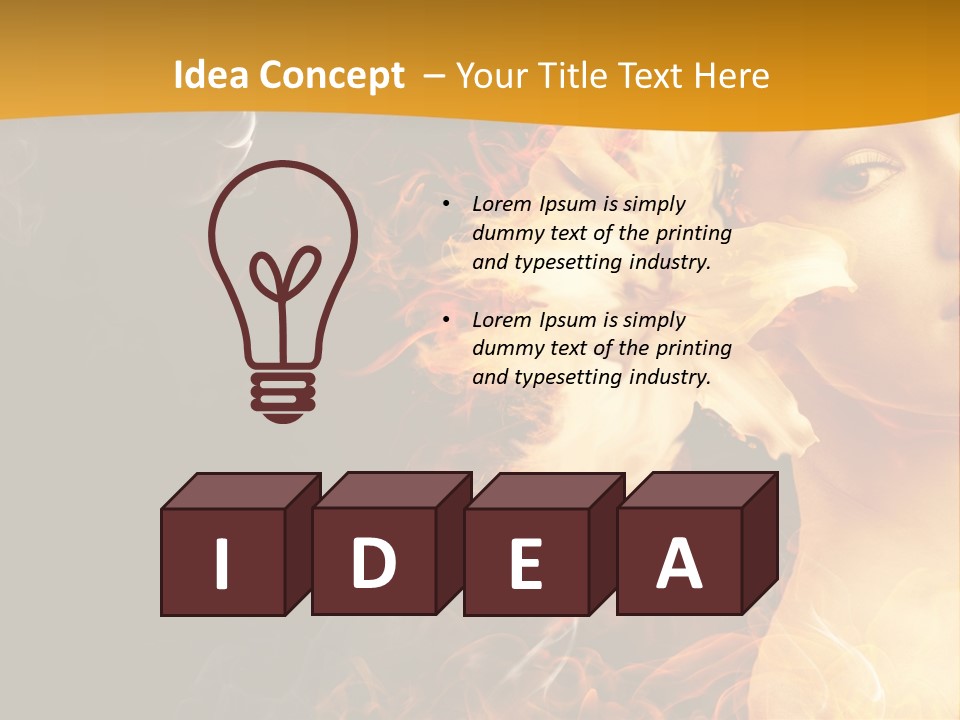 Face Red Fashion PowerPoint Template