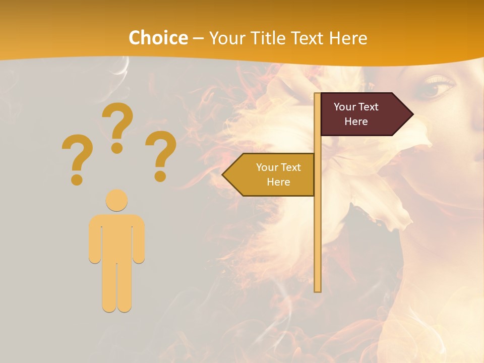 Face Red Fashion PowerPoint Template