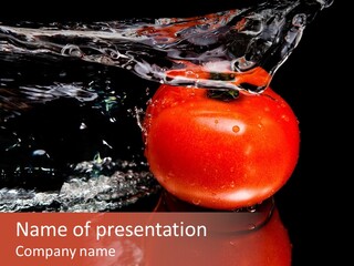 Drink Drop White PowerPoint Template