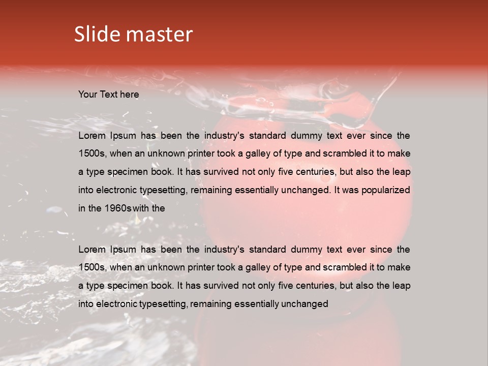 Drink Drop White PowerPoint Template