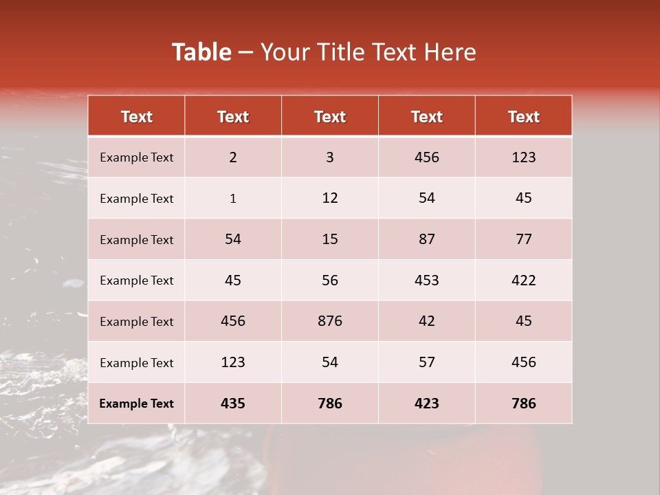 Drink Drop White PowerPoint Template