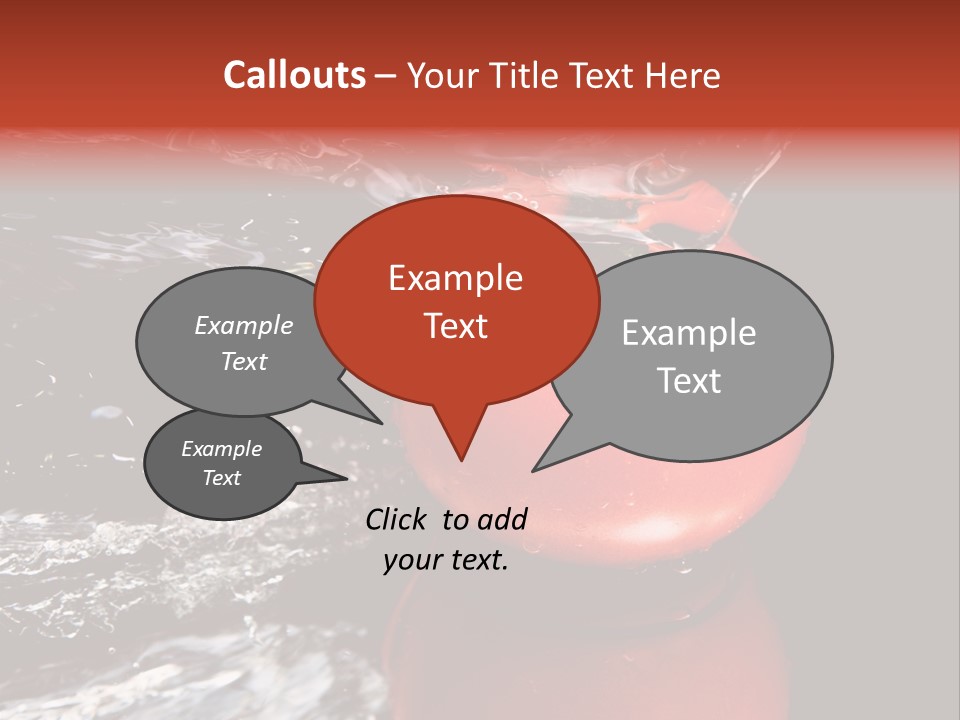 Drink Drop White PowerPoint Template