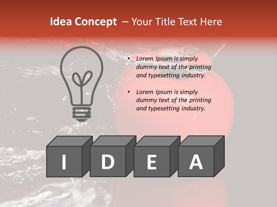 Drink Drop White PowerPoint Template