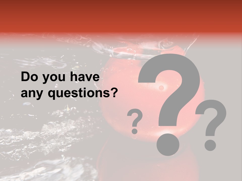 Drink Drop White PowerPoint Template