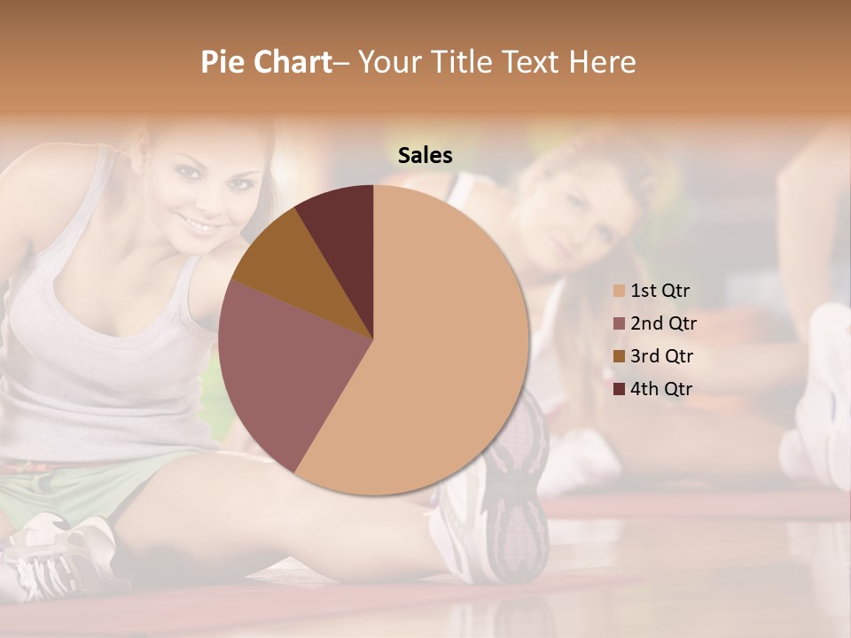 A Group Of Women Sitting On The Floor In A Gym PowerPoint Template