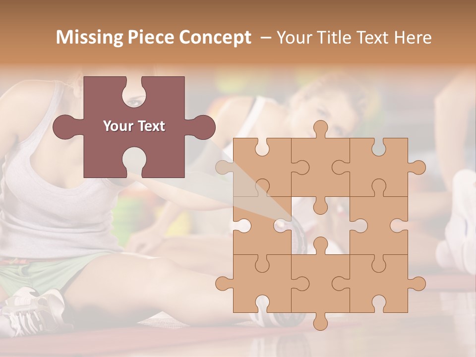 A Group Of Women Sitting On The Floor In A Gym PowerPoint Template