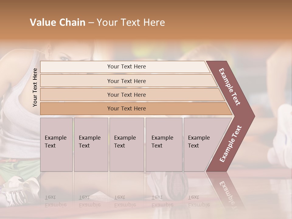 A Group Of Women Sitting On The Floor In A Gym PowerPoint Template