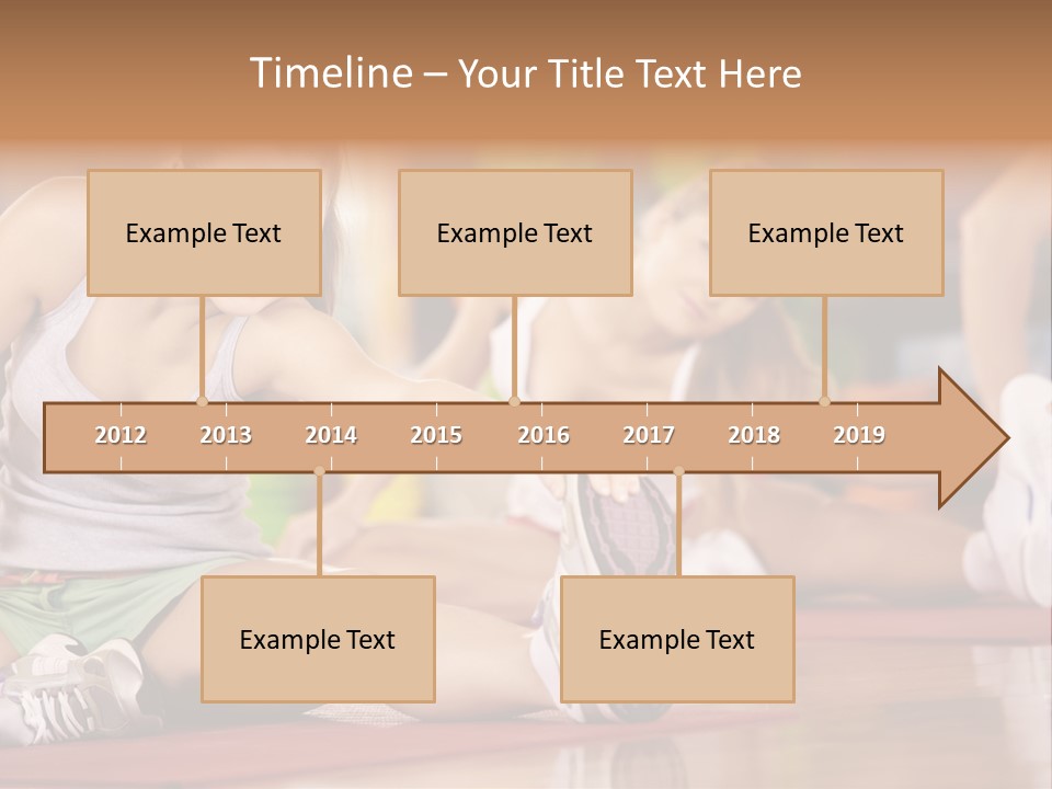 A Group Of Women Sitting On The Floor In A Gym PowerPoint Template