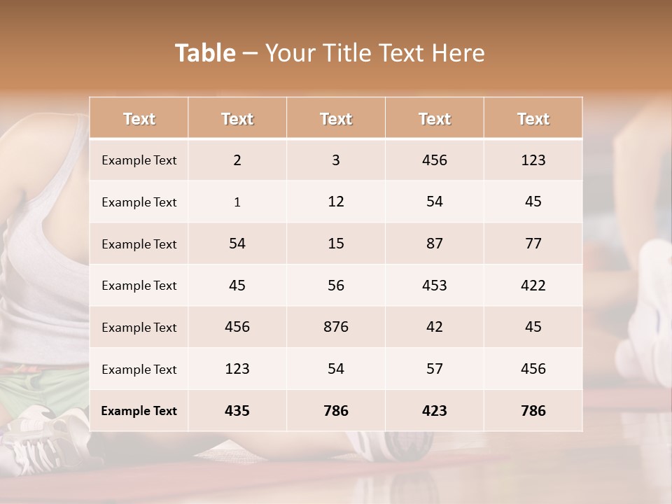 A Group Of Women Sitting On The Floor In A Gym PowerPoint Template