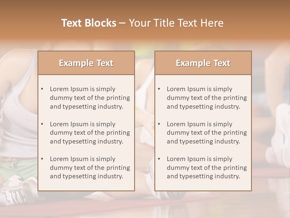 A Group Of Women Sitting On The Floor In A Gym PowerPoint Template