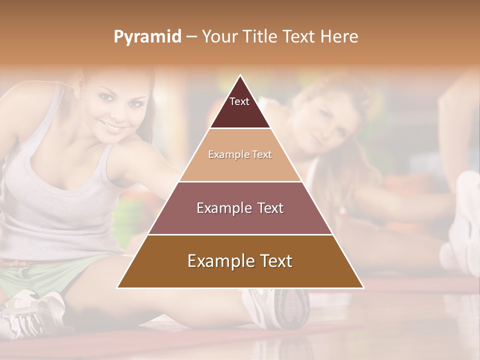 A Group Of Women Sitting On The Floor In A Gym PowerPoint Template