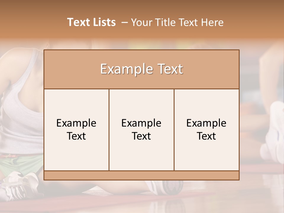 A Group Of Women Sitting On The Floor In A Gym PowerPoint Template