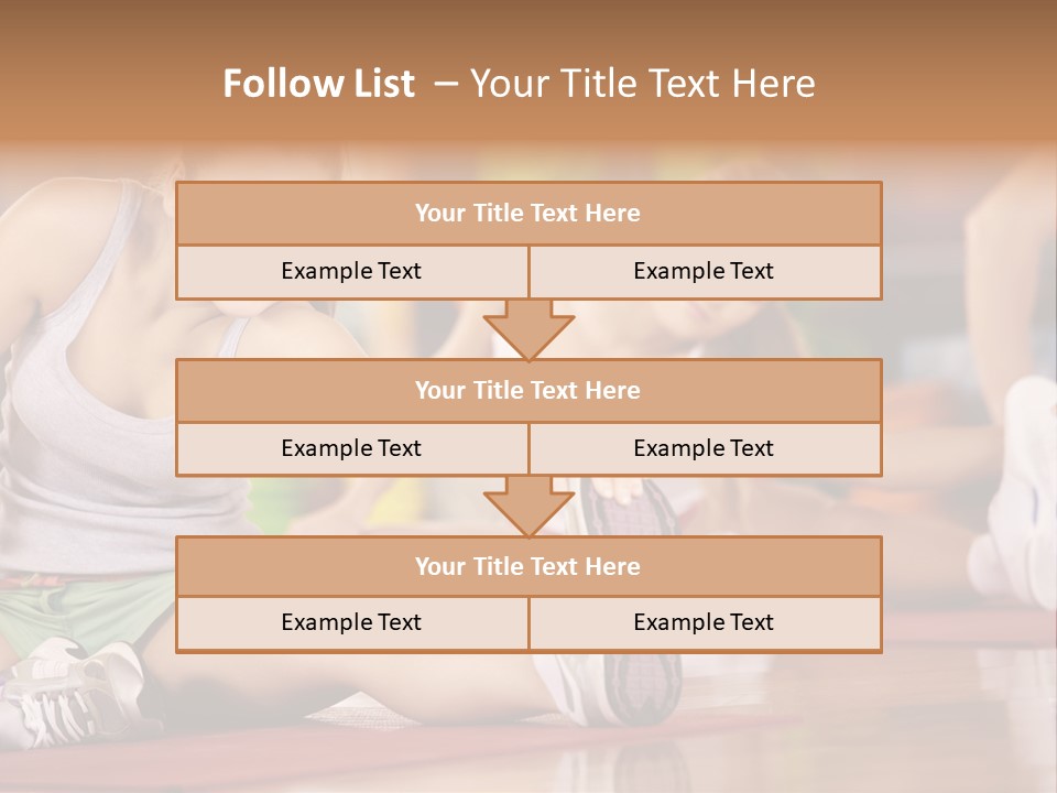 A Group Of Women Sitting On The Floor In A Gym PowerPoint Template