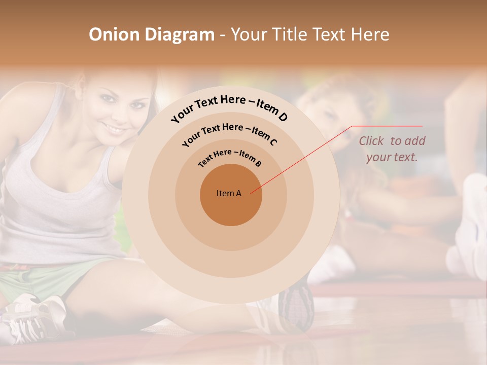 A Group Of Women Sitting On The Floor In A Gym PowerPoint Template