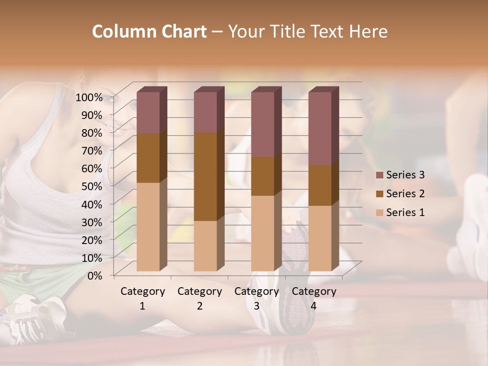 A Group Of Women Sitting On The Floor In A Gym PowerPoint Template