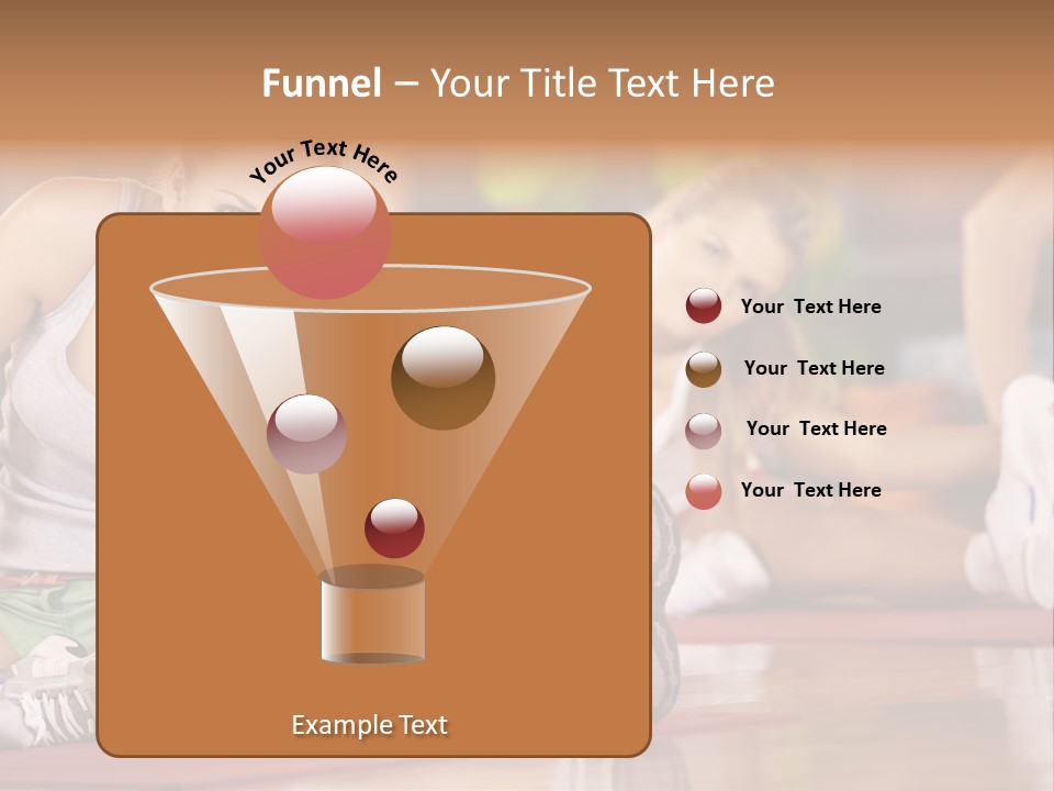 A Group Of Women Sitting On The Floor In A Gym PowerPoint Template