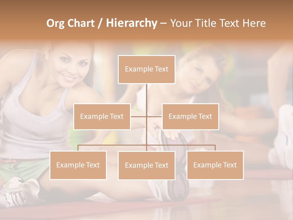 A Group Of Women Sitting On The Floor In A Gym PowerPoint Template