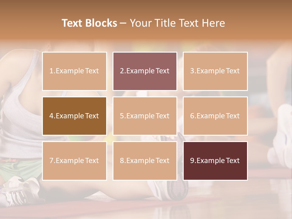 A Group Of Women Sitting On The Floor In A Gym PowerPoint Template