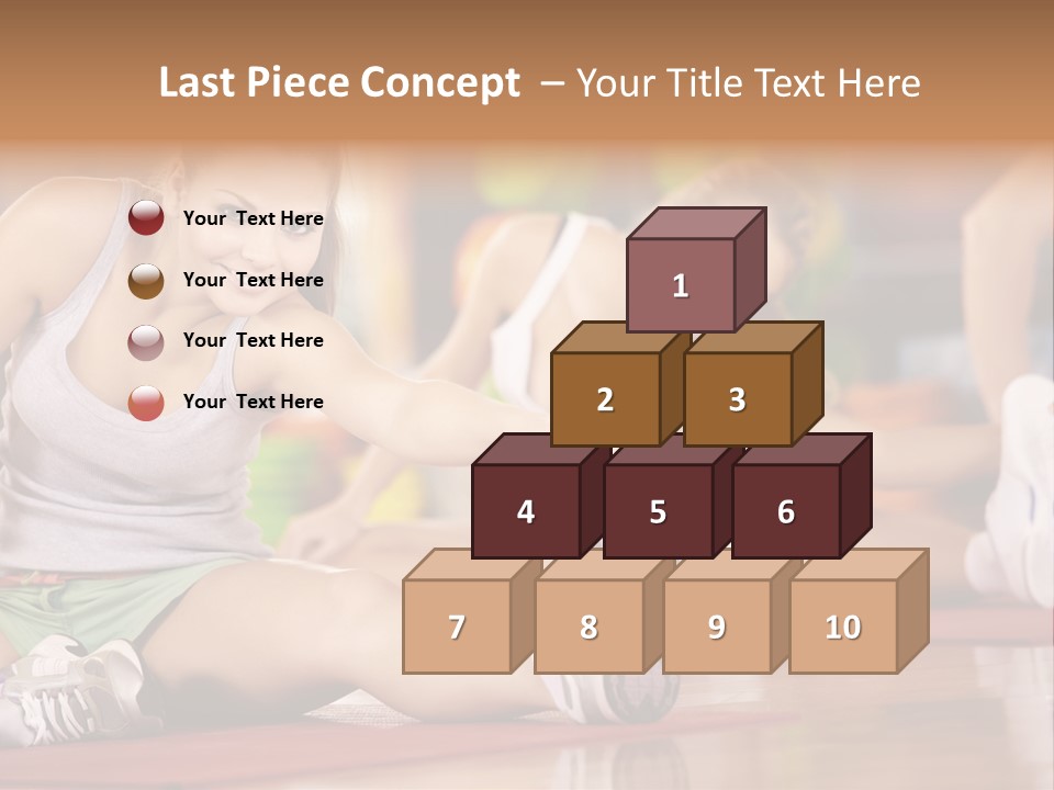 A Group Of Women Sitting On The Floor In A Gym PowerPoint Template